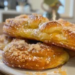 Close-up of delicious cinnamon maple syrup cookies, showcasing a soft texture.