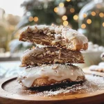 Close-up view of delicious Einfache Lebkuchen cookies on a plate.