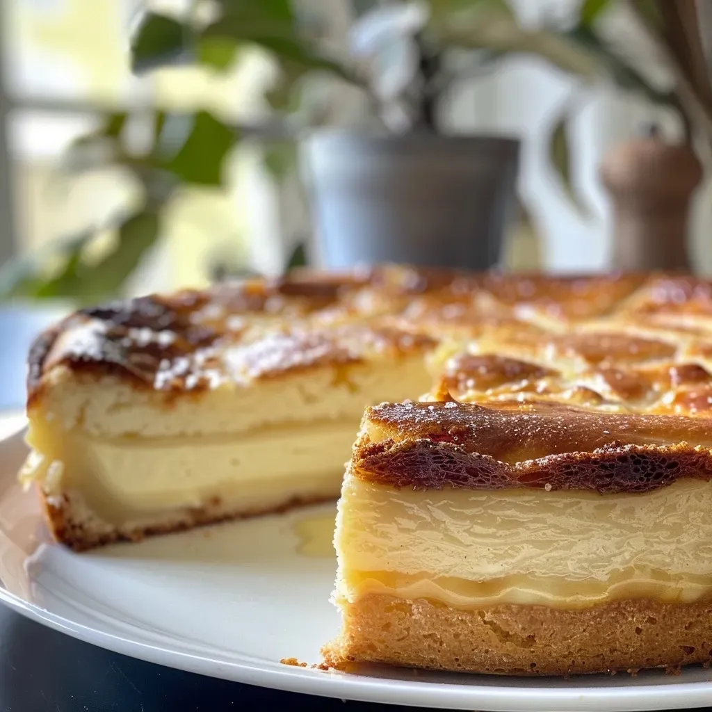 A close-up side view of a Feigen-Trauben Blechkuchen topped with figs and grapes.