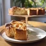 ['Close-up side view of a freshly baked Feigenkuchen topped with figs.', 'Juicy Feigenkuchen displayed on a plate, showcasing its rich texture.', 'Detailed side view of a Feigenkuchen with figs and a golden crust.', 'Appetizing slice of Feigenkuchen highlighting the fig topping and moist interior.']