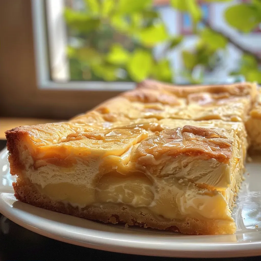 Close-up side view of a freshly baked Feigenkuchen topped with figs.