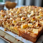 ['A close-up side view of a moist Honey Nut Cake topped with a creamy frosting and garnished with nuts.', 'A detailed slice of Honey Nut Cake showing its golden-brown texture and creamy cheese icing.', 'A side profile of a delectable Honey Nut Cake with a smooth frosting and drizzled honey.', 'A close-up shot of a Honey Nut Cake featuring a rich icing and sprinkled chopped nuts on top.']