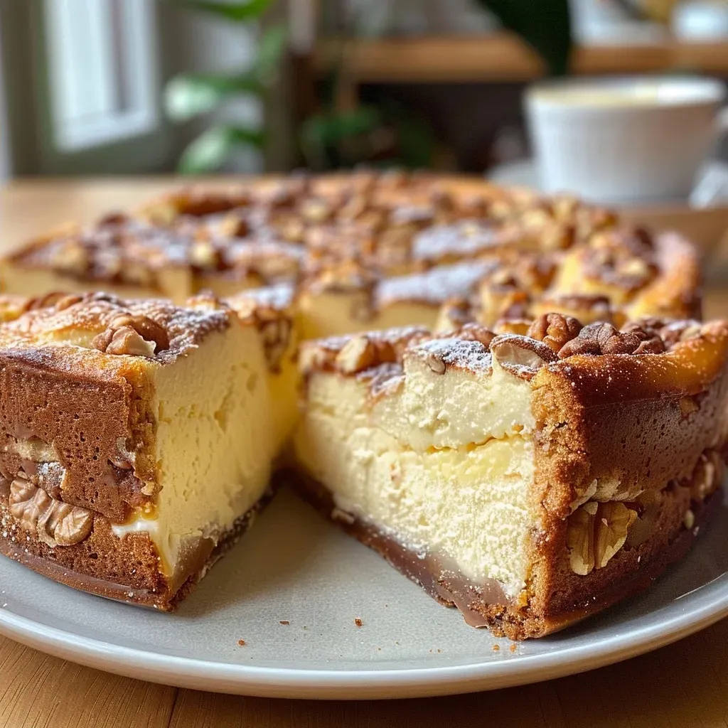 Side angle of a delicious pumpkin cake slice on a plate with a creamy mascarpone topping.