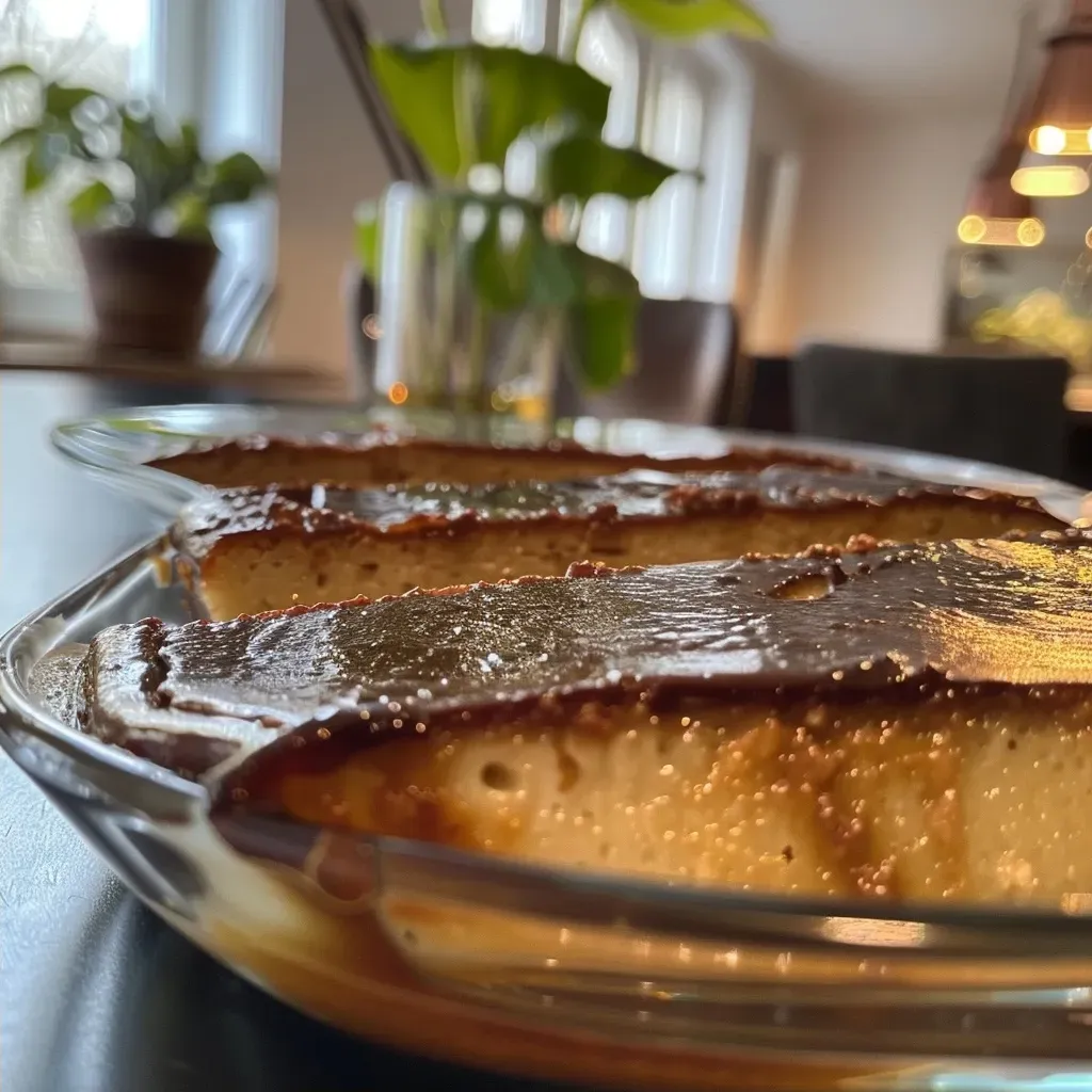 Side angle shot of a serving of Kürbismousse, highlighting the vibrant orange color.