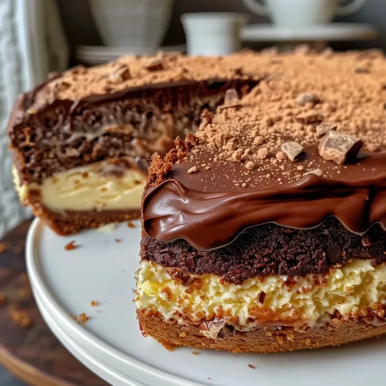 Herzhaft süßer Maronen-Schokoladenkuchen für besondere Momente A close-up side view of a luscious chocolate chestnut cake.