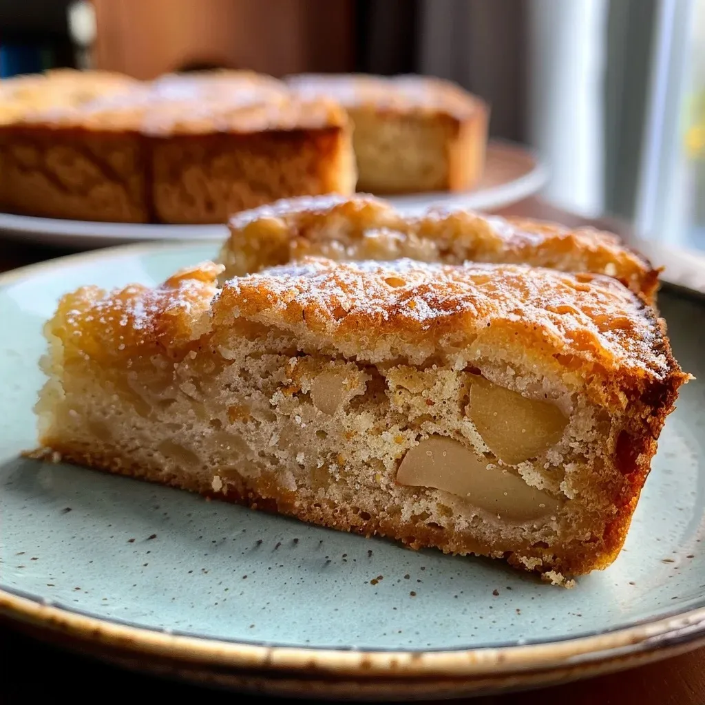 Side angle of a delicious protein pumpkin cake showcasing its rich color and fluffy texture.