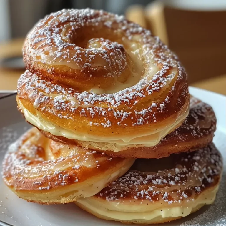 Gesunde Protein Zimtschnecken für den süßen Genuss A close-up side view of a juicy Protein Zimtschnecke, showcasing its swirled cinnamon filling and golden-brown crust.