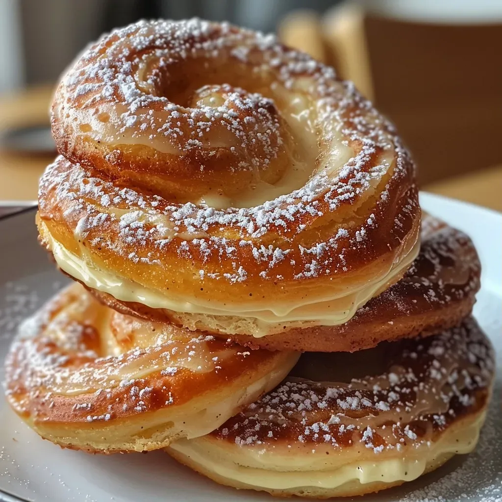 A close-up side view of a juicy Protein Zimtschnecke, showcasing its swirled cinnamon filling and golden-brown crust.