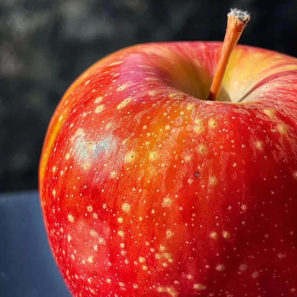 Close-up view of a juicy apple nut crust dessert with golden brown edges.