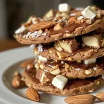 Close-up view of a delicious Schoko-Nuss Keks showing chocolate chips and nuts.