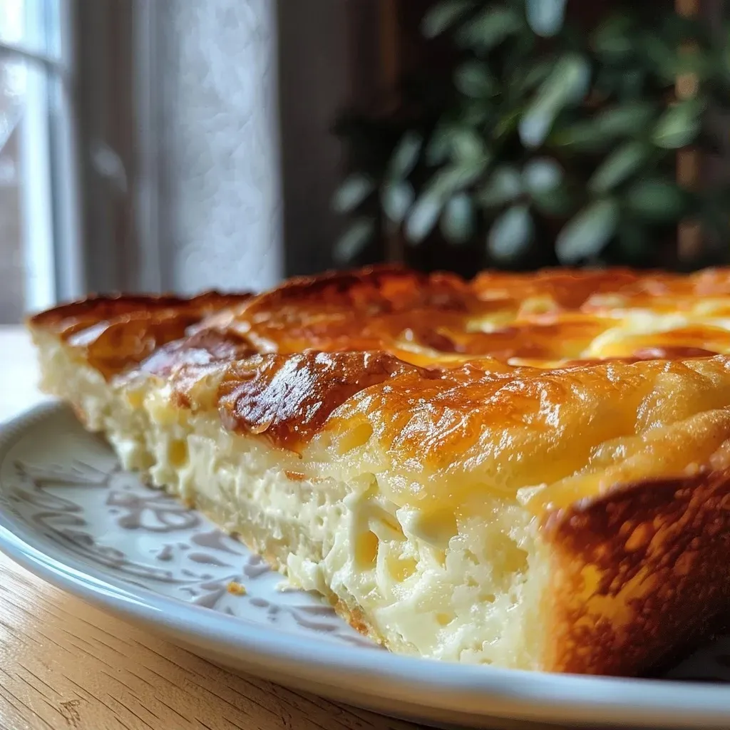 Close-up view of a creamy cheesecake displayed in an air fryer basket.
