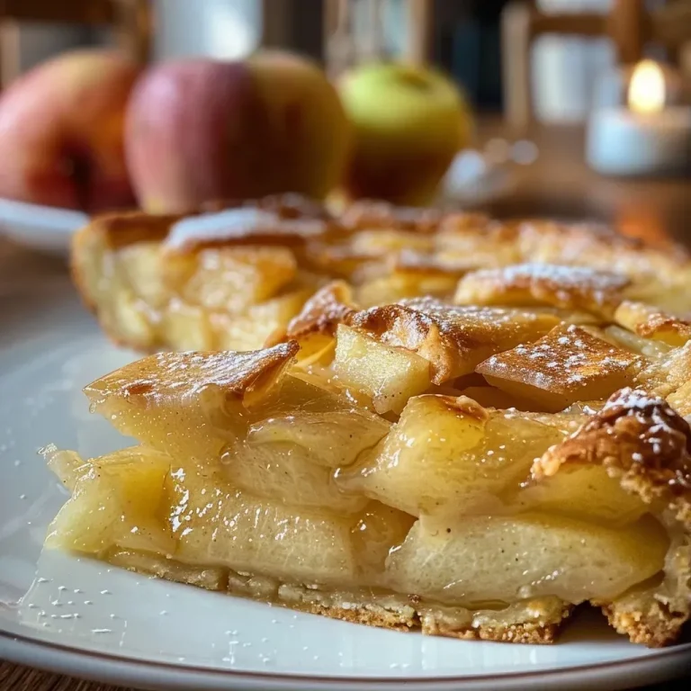 Close-up view of a Herbstliche Apfelzimttörtchen with golden streusel topping.