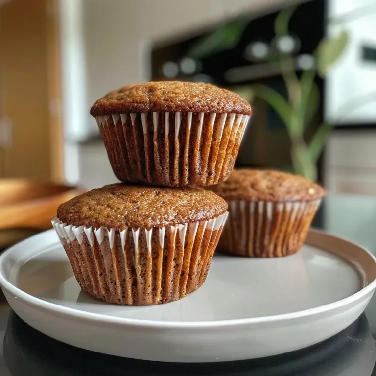 Close-up of low-calorie muffins with a golden-brown crust, revealing a moist inside.