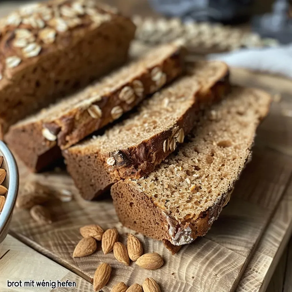 Slice of freshly baked Walnussbrot showing walnuts and a golden crust.